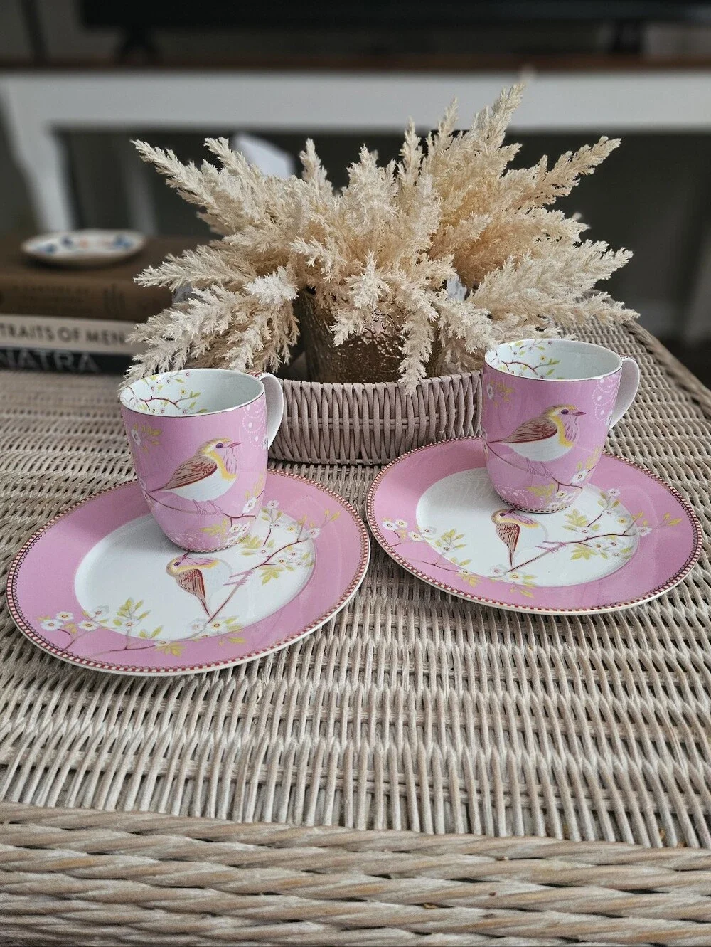 Pip Studio Pink Early Bird Mugs & Plates Porcelain Set